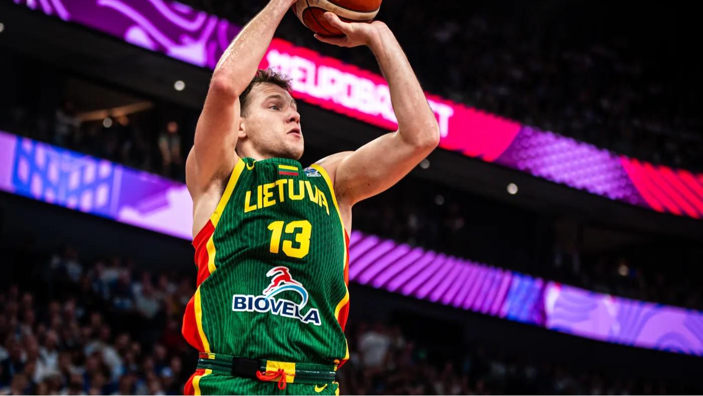 官方：立陶宛男篮主力后卫乔库巴蒂斯伤停6个月，欧锦赛报销